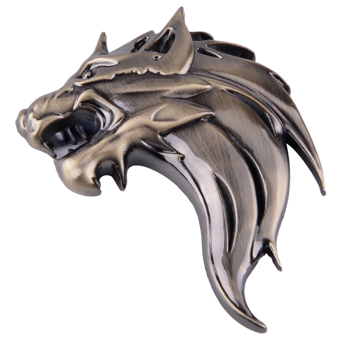 3D Metall Wolf Kopf Auto Emblem Aufkleber Für Kraftstoff Motor