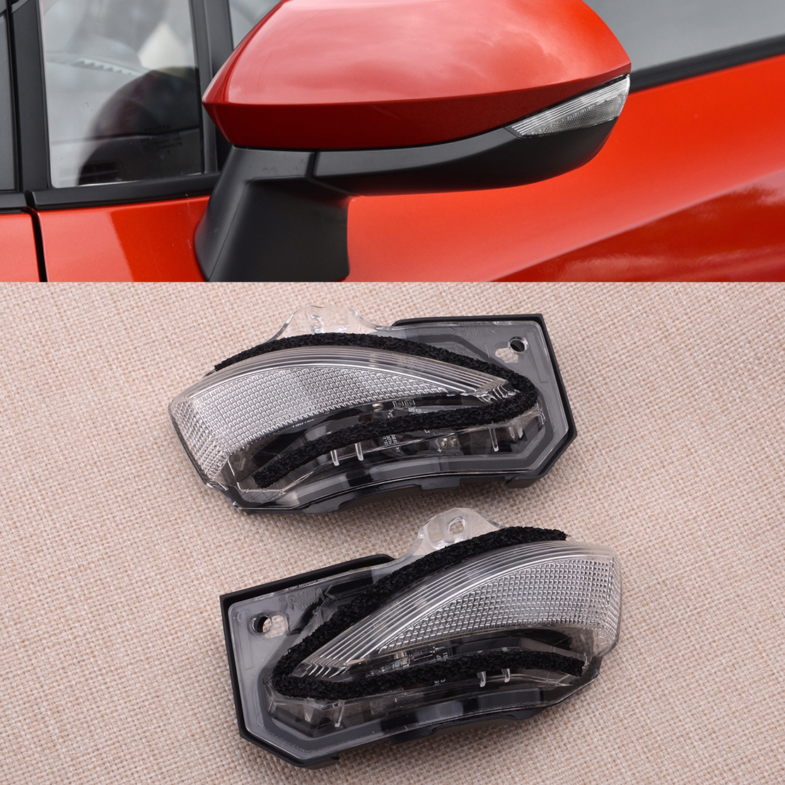 2pcs LED Side Mirror Lamp Turn Signal Light Fit for Toyota Corolla 2019 ...