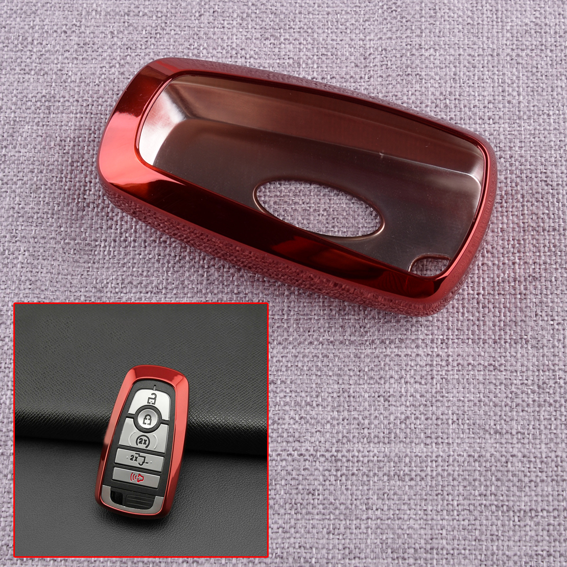 Remote Key Fob Cover Case Chain Fit for Ford Fusion F-150 Mustang 2018 2019 2020 | eBay
