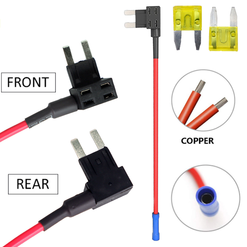 2 Pezzi Add-A-Circuit Piggy Back – Portafusibile A Lama Standard ATO/ATC 12V Con Indicatore LED