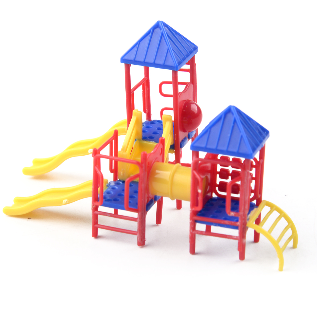 1:75-1:100 Mini Spielhaus Rutsche Spielplatz Kinderrutsche Model Spielzeug wo